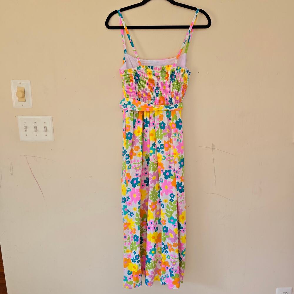 Show Me Your MuMu Yellow Pink Floral Midi Dress - Picture 5 of 12